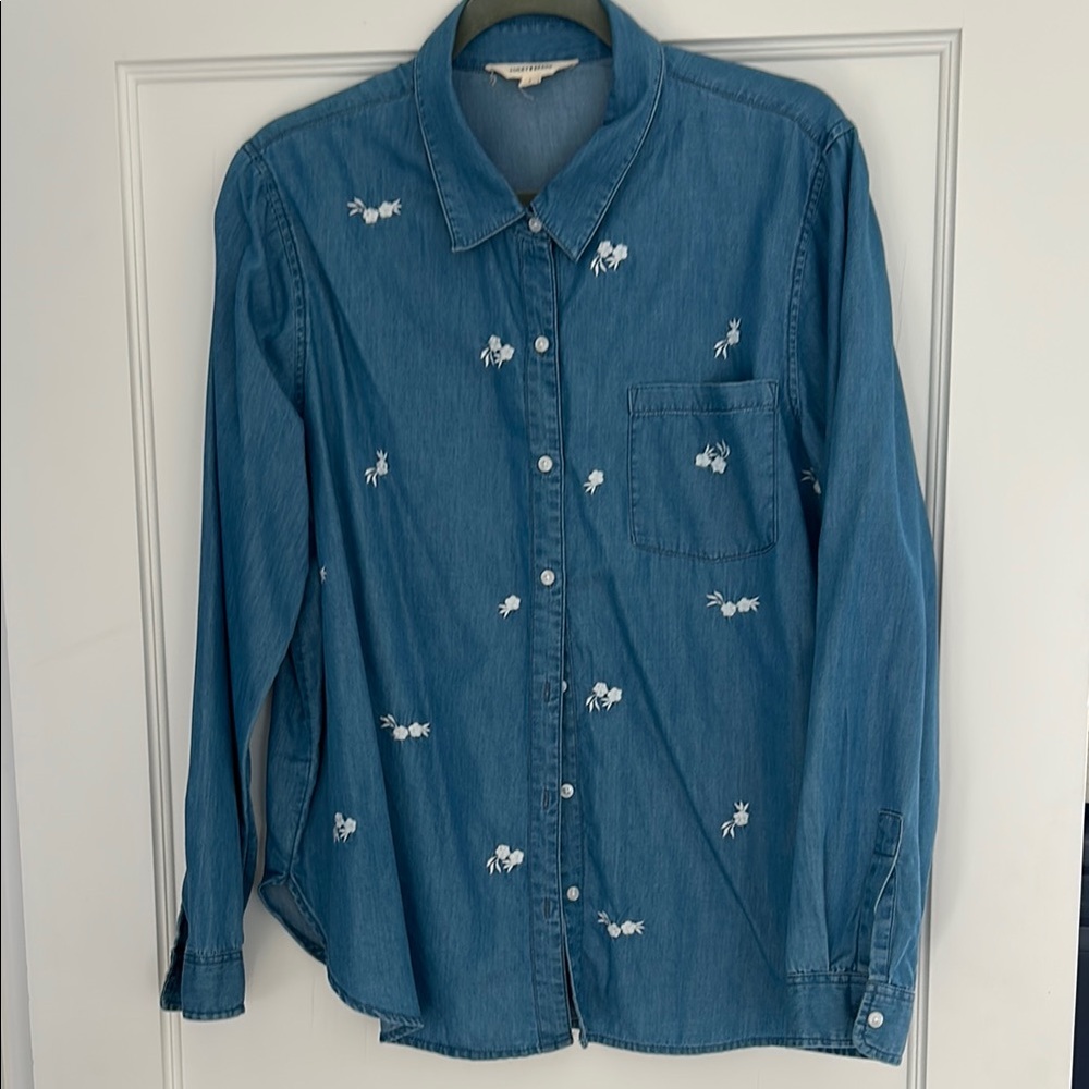 Lucky Brand Light Blue Denim Top
